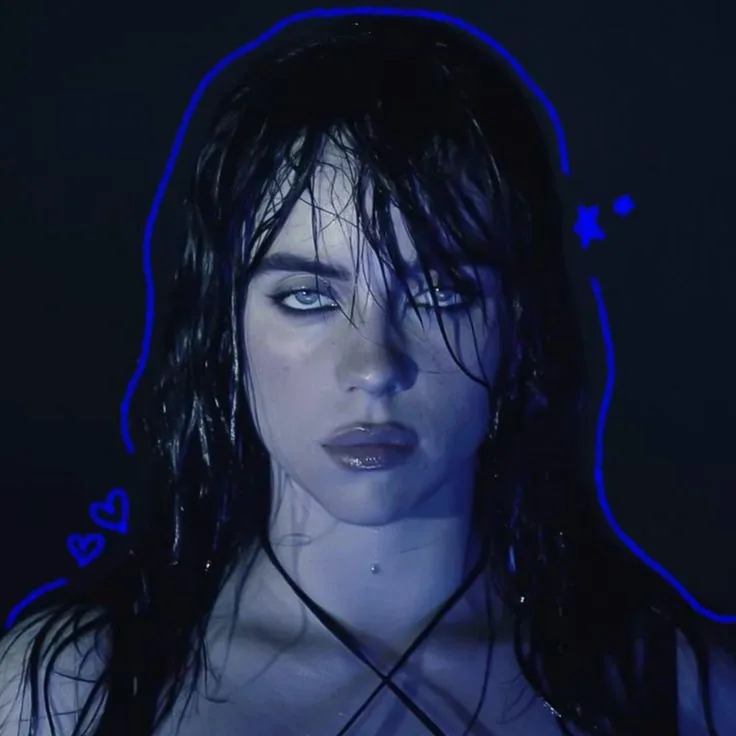 Billie Eilish PFP Blue