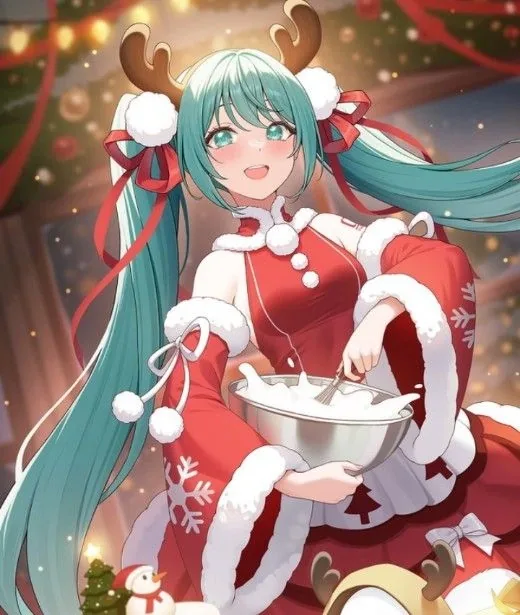 Christmas Hatsune Miku Pfp