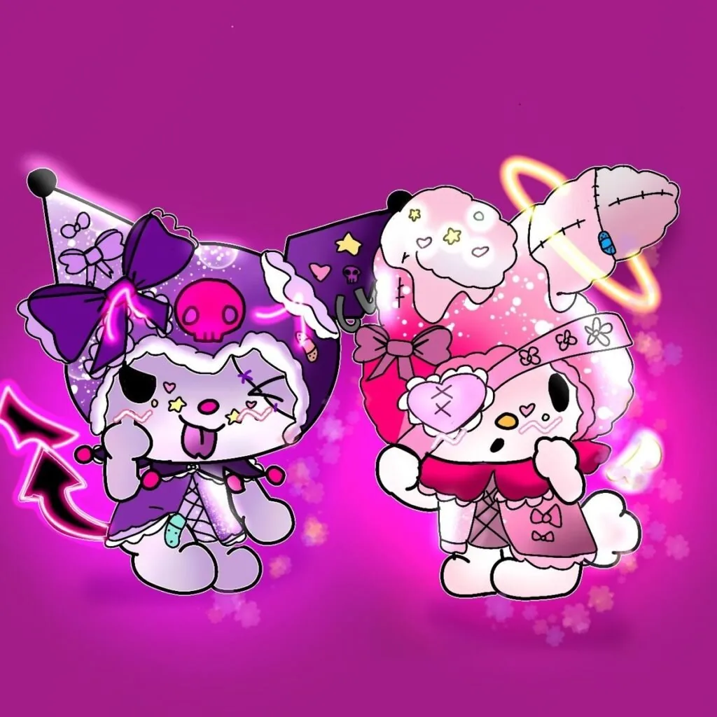 Cute My Melody and Kuromi PFP