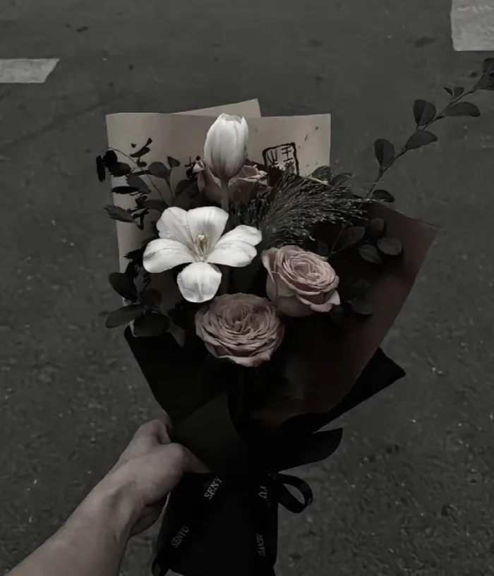 Dark Aesthetic Flower PFP