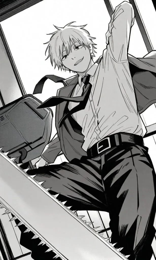 Denji Pfp Black And White