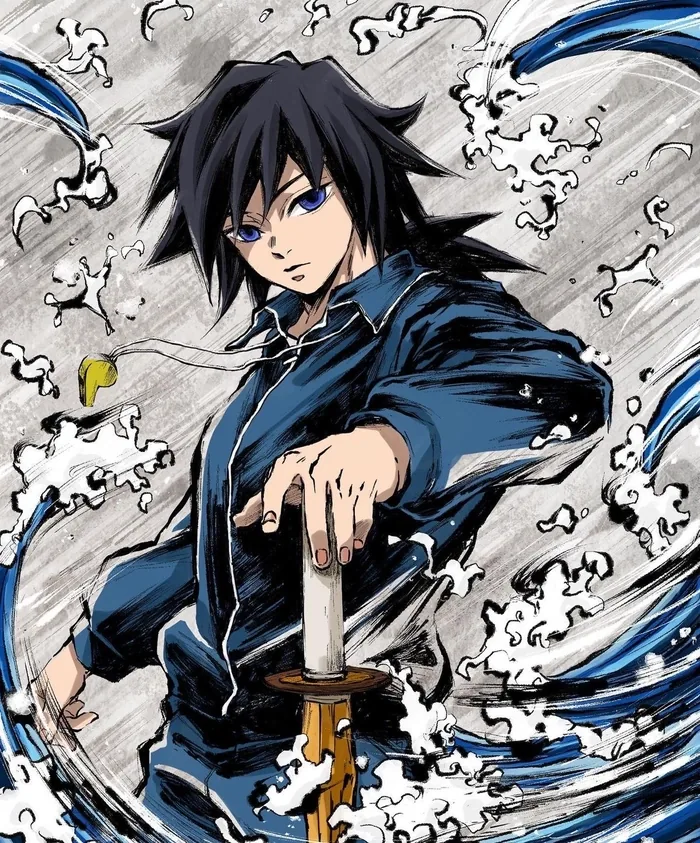 Giyu Manga Pfp Colored