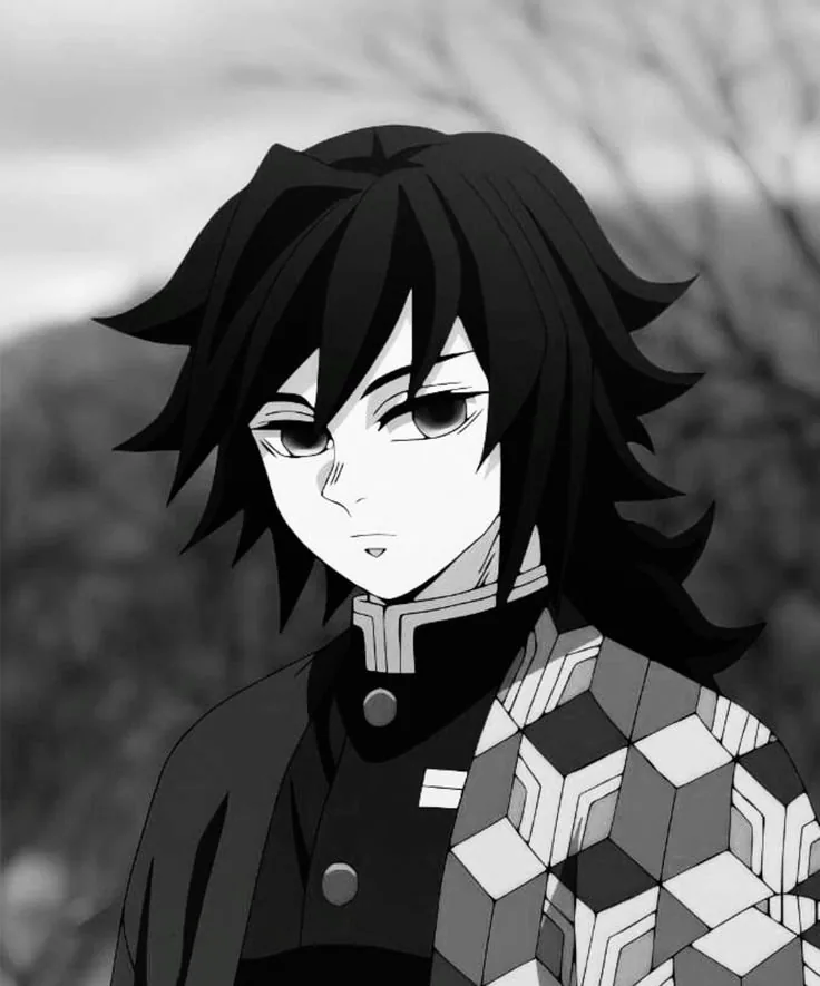 Giyu Tomioka Pfp Black And White