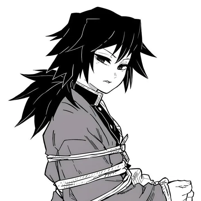 Giyu Tomioka Pfp Black And White