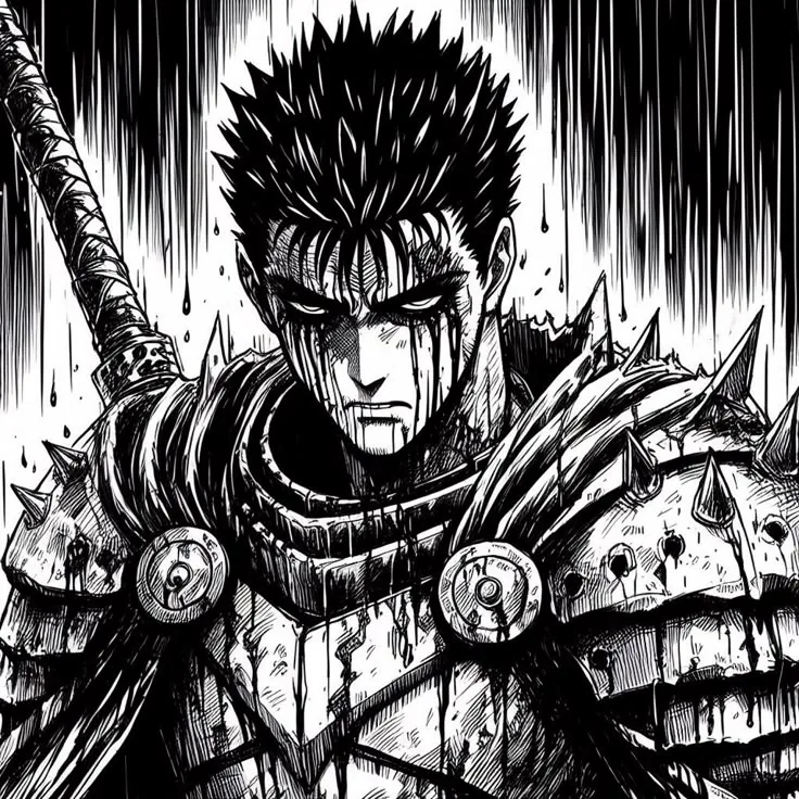 Guts PFP Black and White