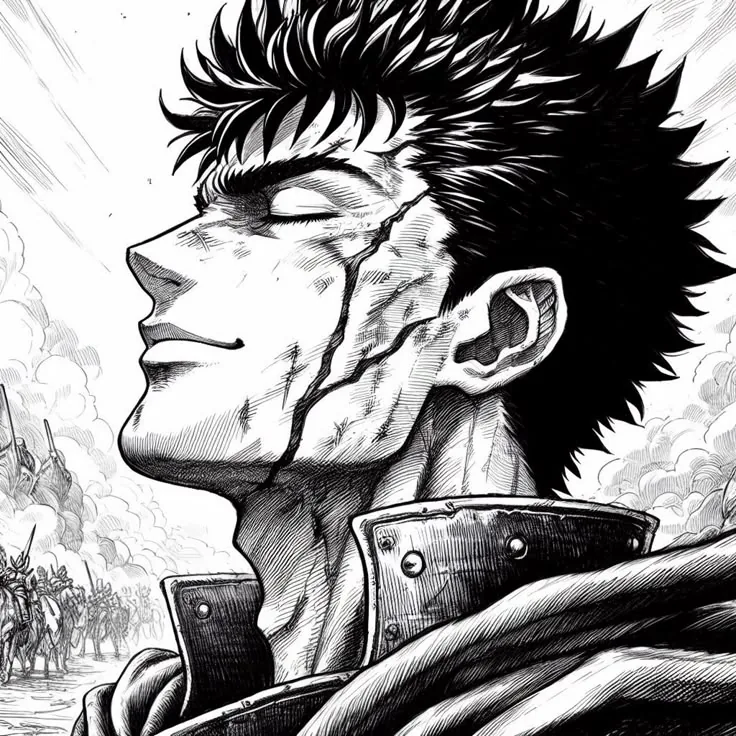 Guts PFP Black and White