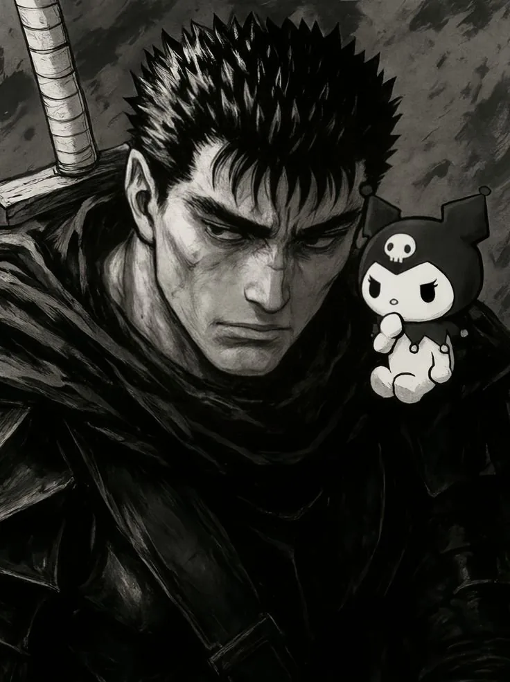 Guts PFP Black and White