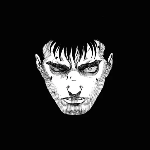 Guts PFP Black and White