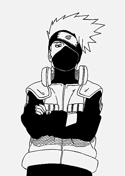Kakashi PFP Black and White