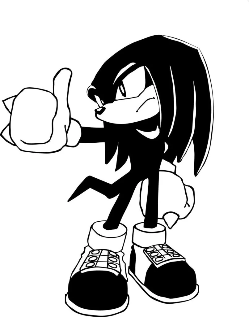 Knuckles PFP Black And White