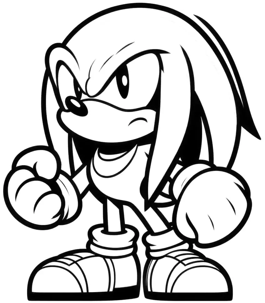 Knuckles PFP Black And White